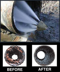 Sewer Jetting Before and After